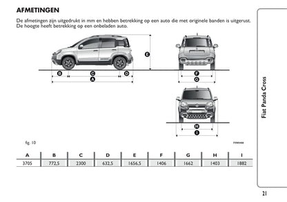 2014-2015 Fiat Panda Cross Bedienungsanleitung | Niederländisch