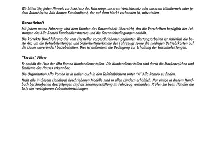 2006-2008 Alfa Romeo Spider Owner's Manual | German