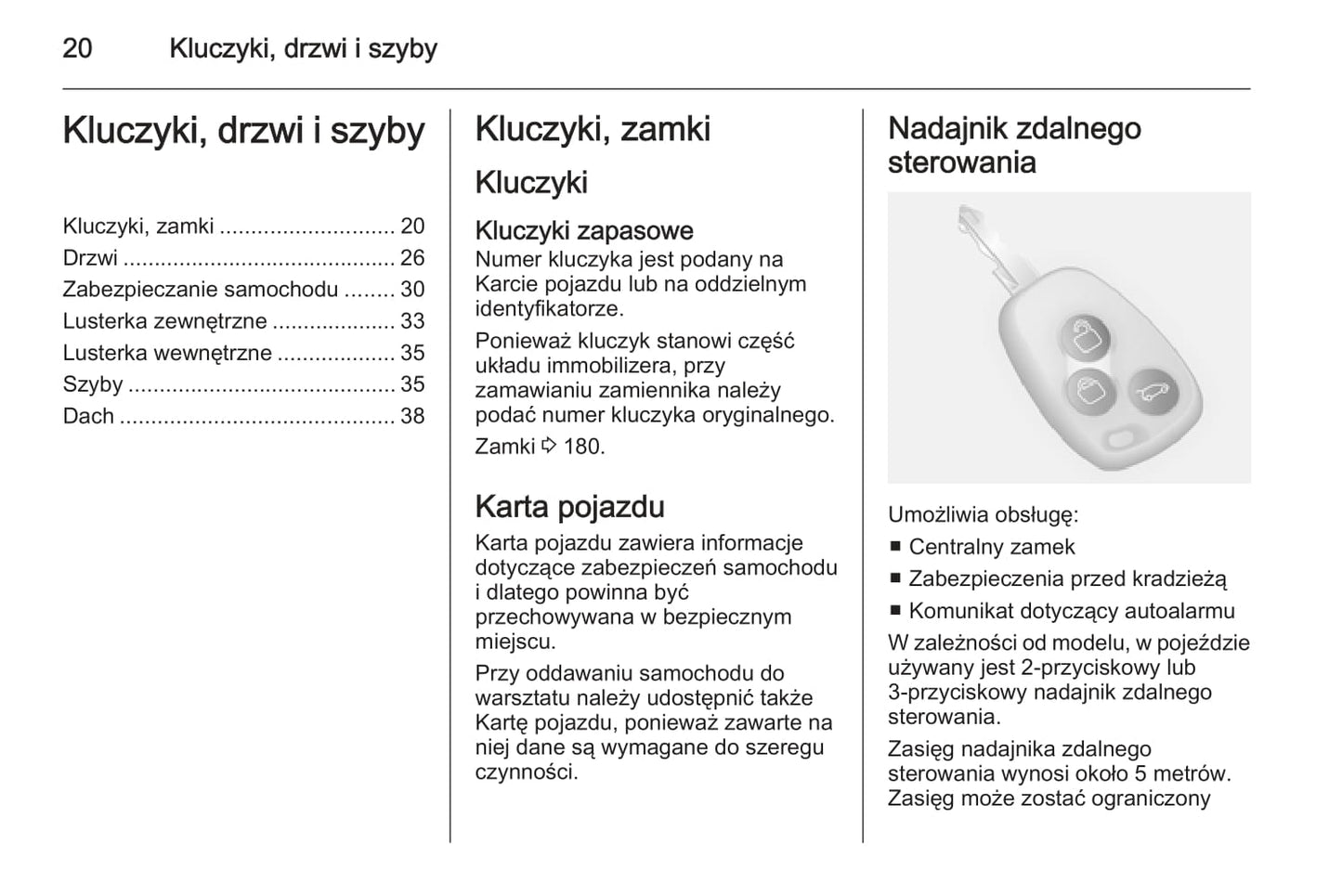 2014 Opel Movano Owner's Manual | Polish