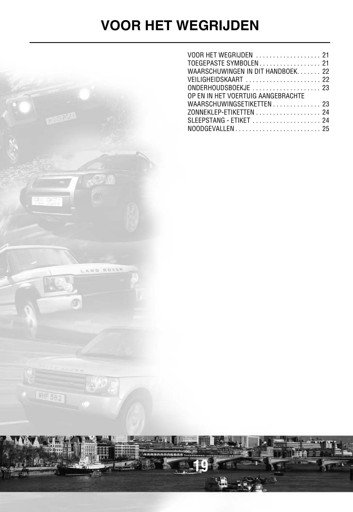 2003-2004 Land Rover Range Rover Owner's Manual | Dutch