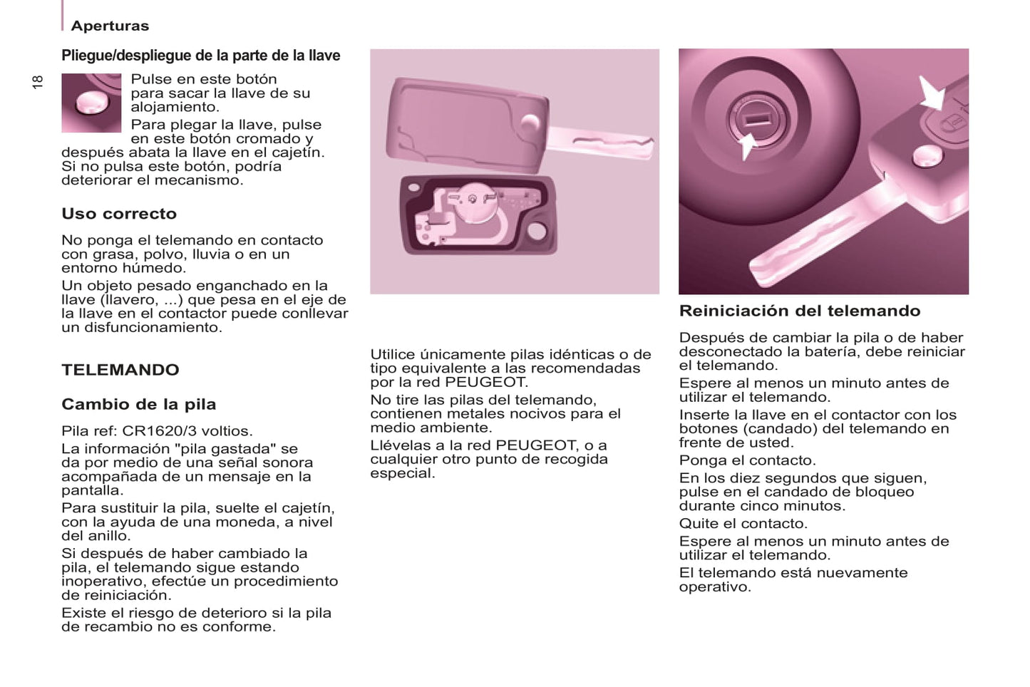 2011-2012 Peugeot Partner Tepee Owner's Manual | Spanish