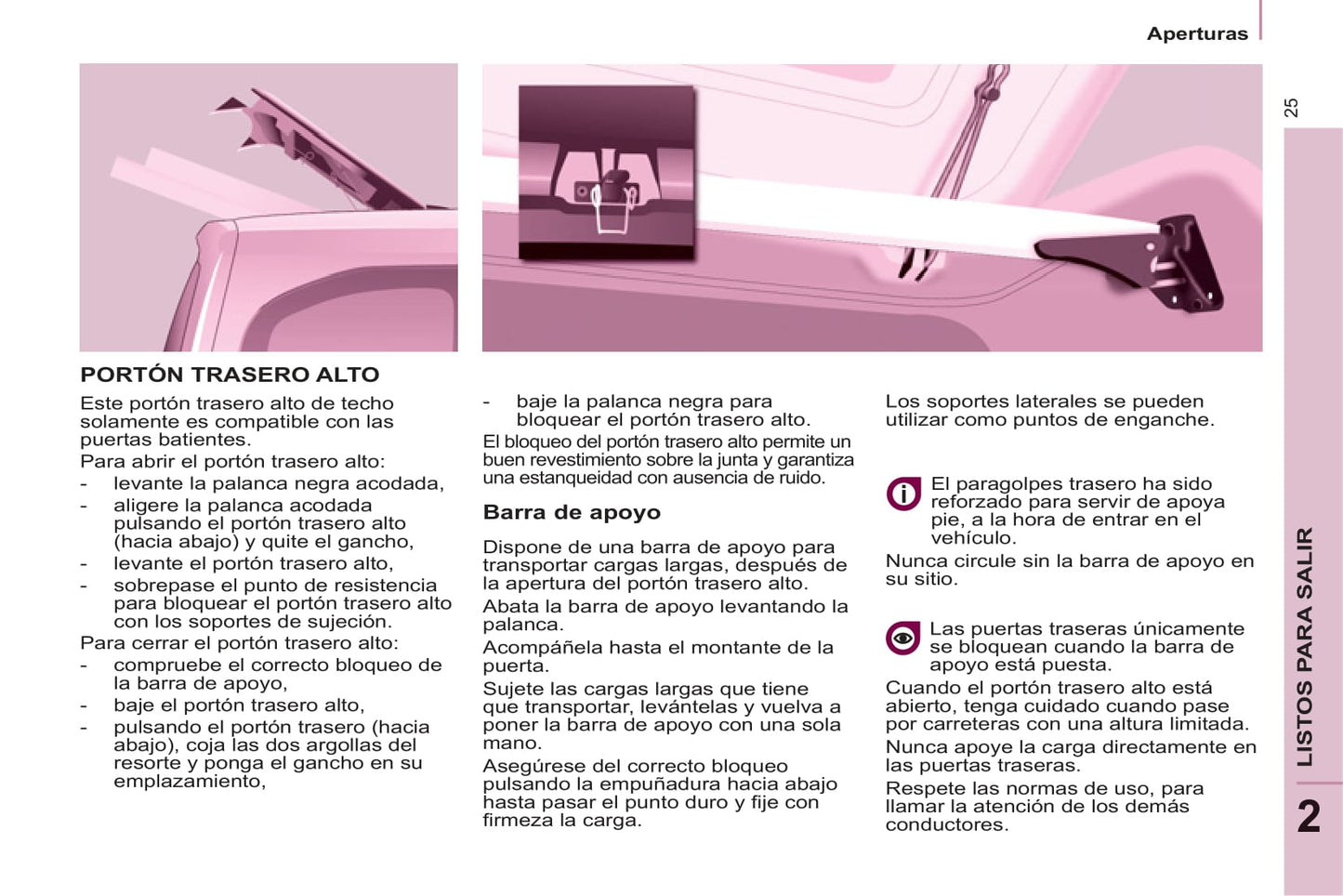 2011-2012 Peugeot Partner Tepee Owner's Manual | Spanish