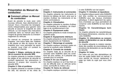 2008-2011 Subaru Forester Manuel du propriétaire | Français