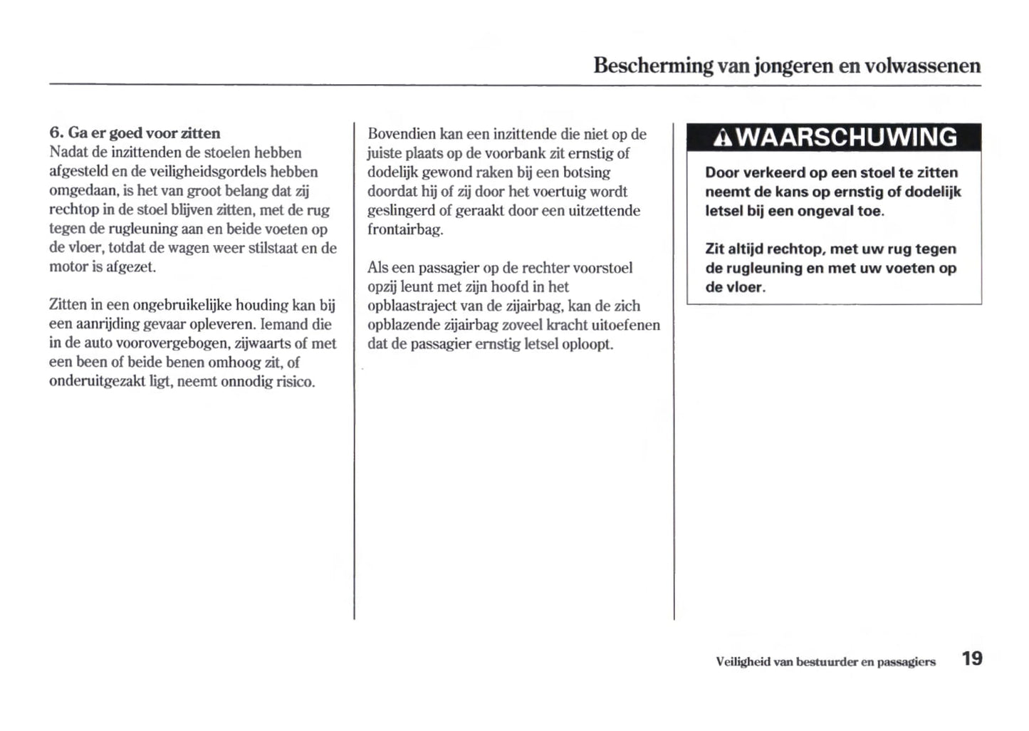 2006-2007 Honda FR-V Bedienungsanleitung | Niederländisch