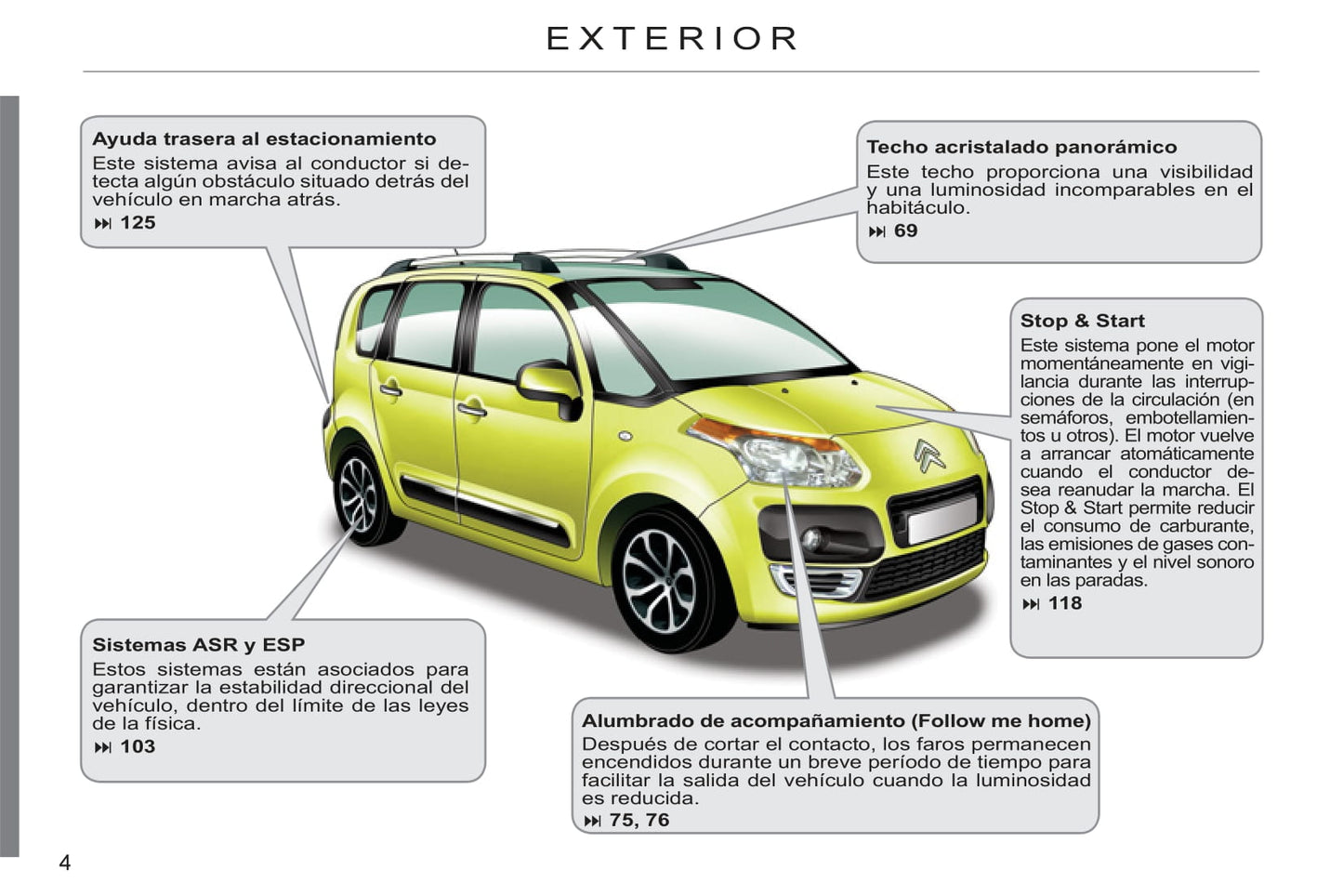 2009-2013 Citroën C3 Picasso Manuel du propriétaire | Espagnol