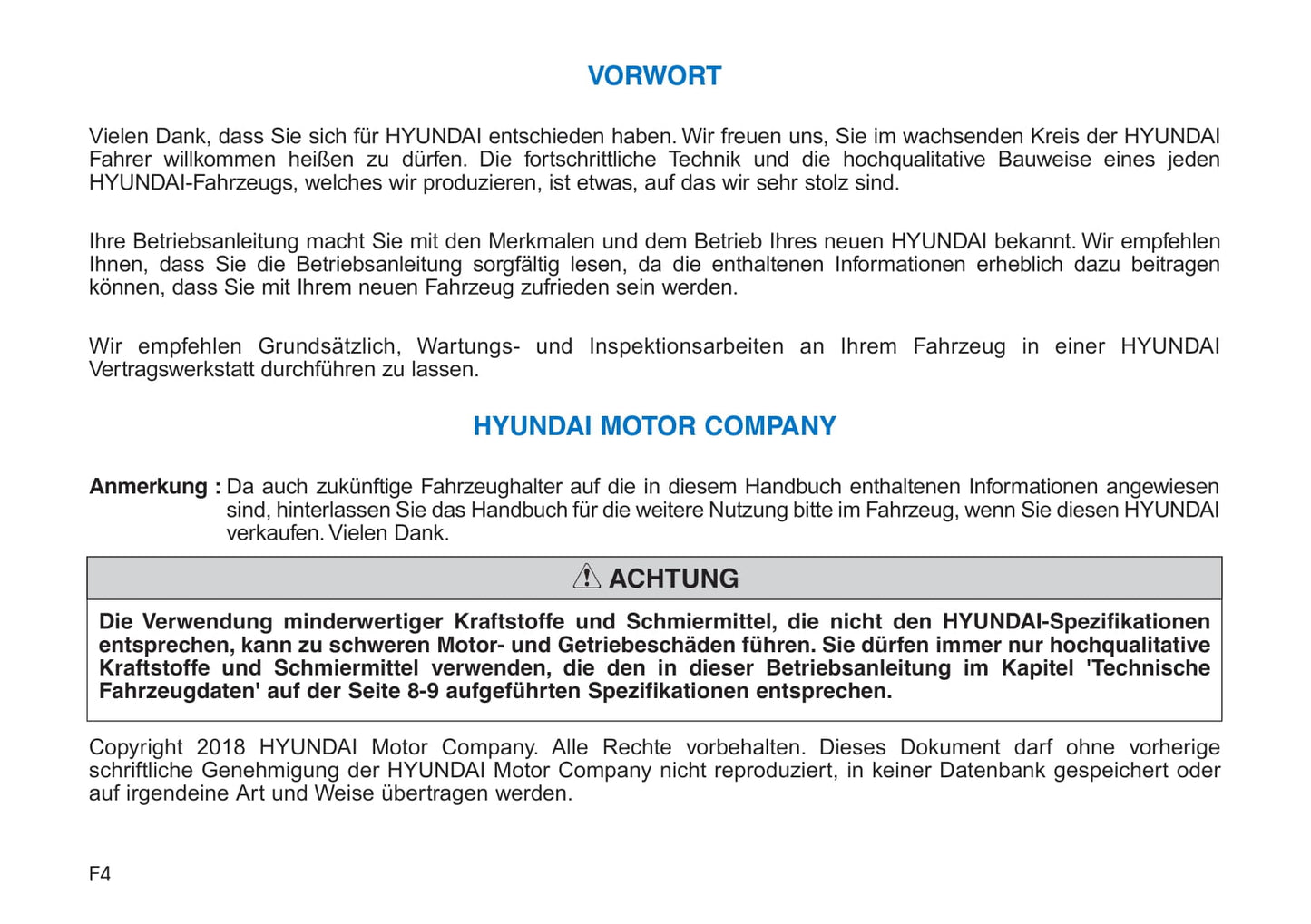 2019-2020 Hyundai Tucson Bedienungsanleitung | Deutsch