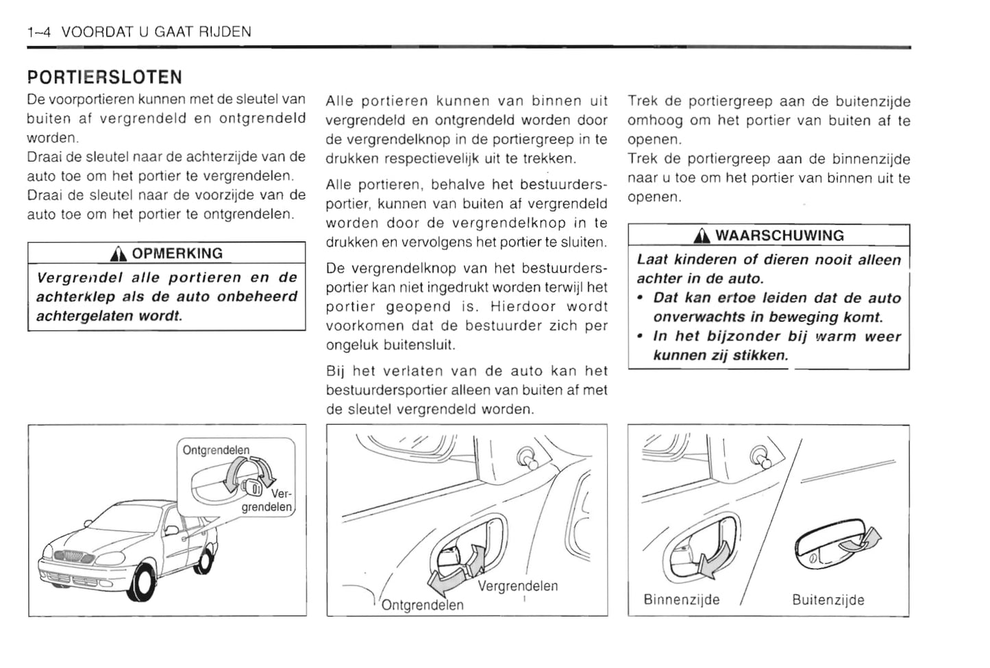 1997-2003 Daewoo Lanos Owner's Manual | Dutch