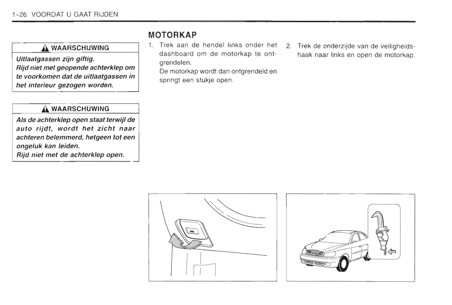 1997-2003 Daewoo Lanos Owner's Manual | Dutch