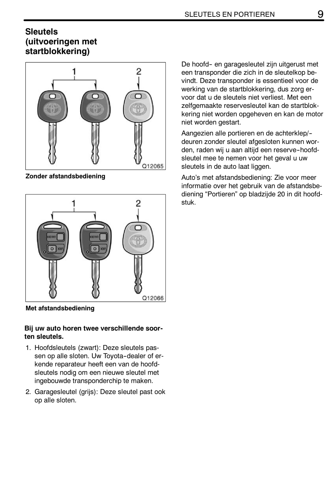 2008-2009 Toyota Hiace Owner's Manual | Dutch
