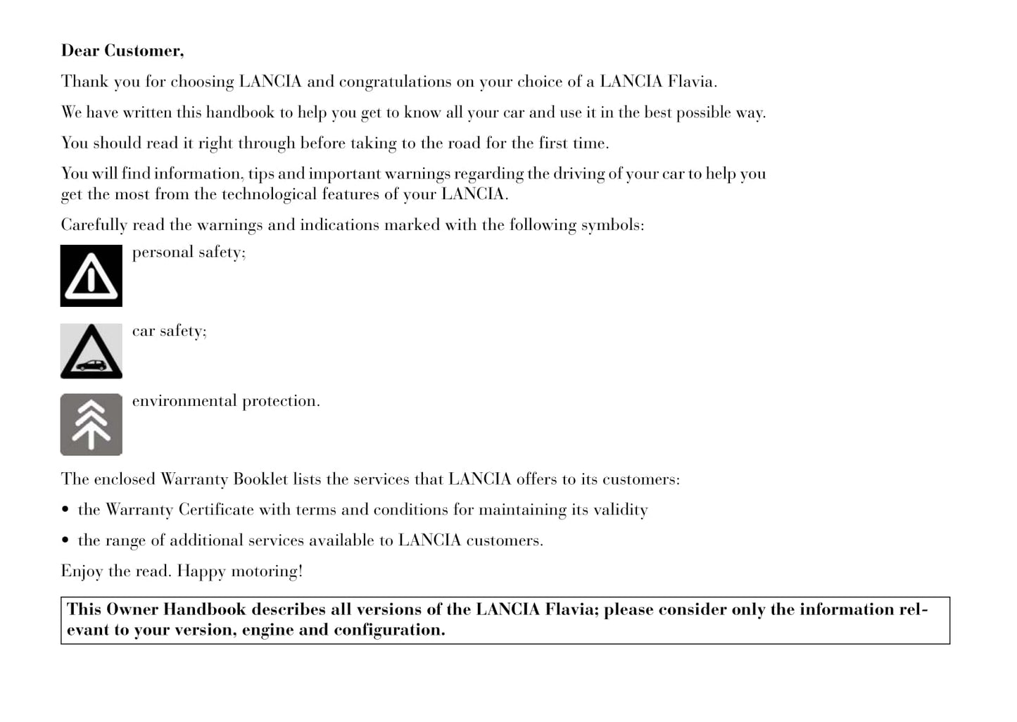 2012-2015 Lancia Flavia Owner's Manual | English