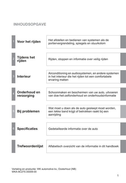 2009-2010 Toyota Urban Cruiser Gebruikershandleiding | Nederlands