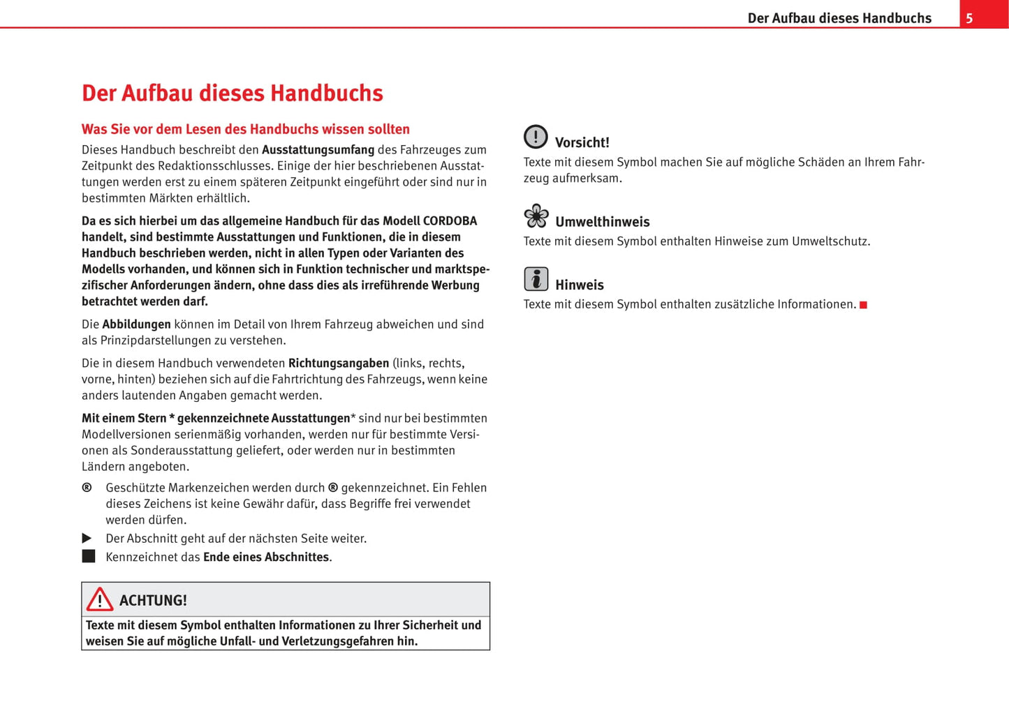 2006-2009 Seat Cordoba Bedienungsanleitung | Deutsch