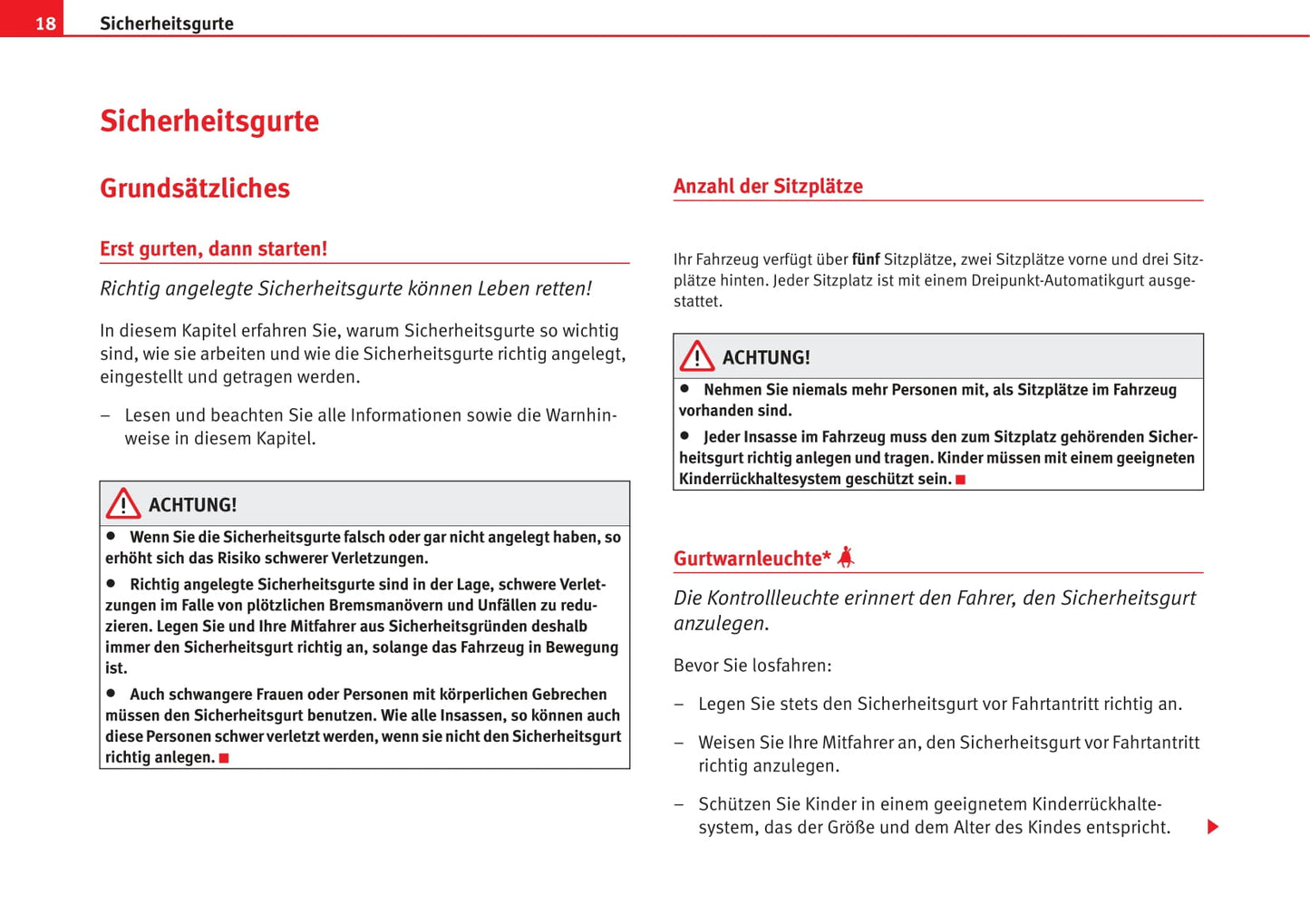 2006-2009 Seat Cordoba Owner's Manual | German