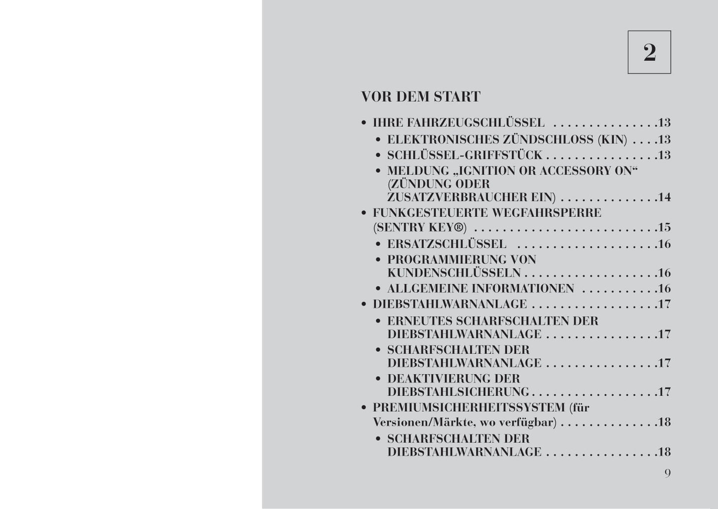 2011-2014 Lancia Thema Owner's Manual | German