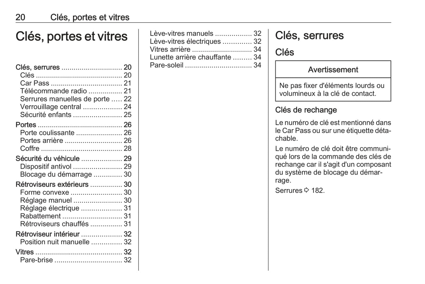 2017 Opel Combo Owner's Manual | French