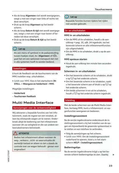 2018-2021 Audi A6 Owner's Manual | Dutch