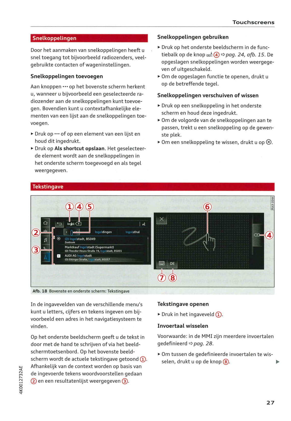2018-2021 Audi A6 Bedienungsanleitung | Niederländisch