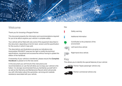 2017-2018 Peugeot Partner/Partner Tepee Owner's Manual | English