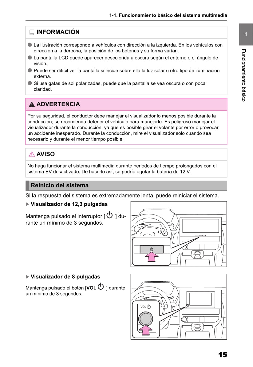 Toyota bZ4X Multimedia Manual de Instrucciones 2022 - 2023