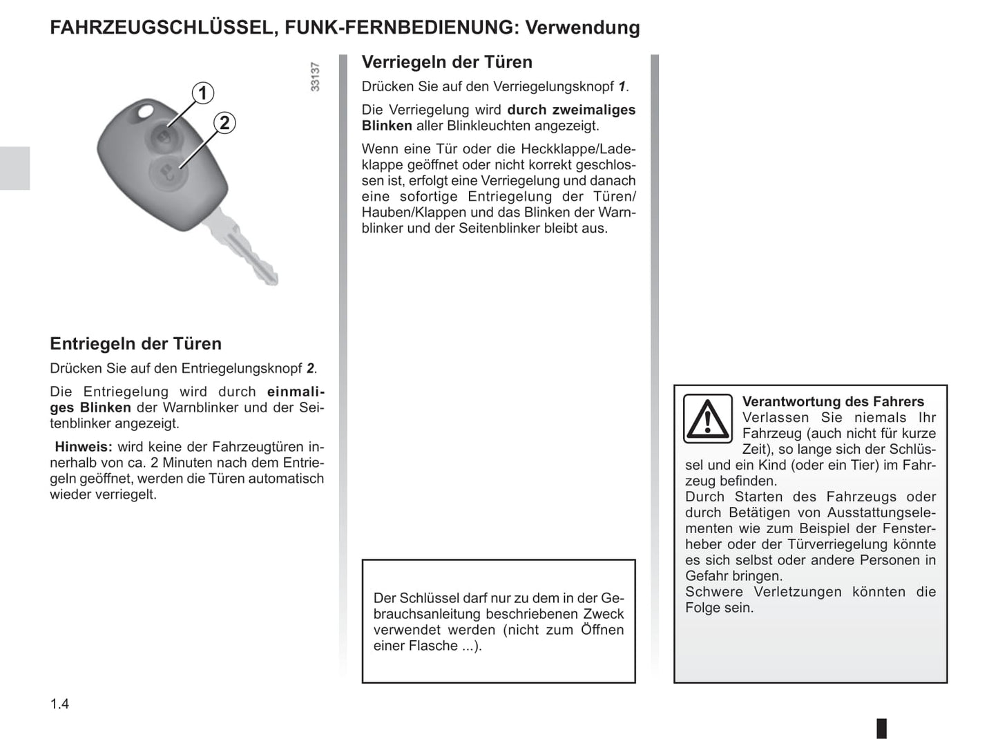 2015-2016 Dacia Dokker Van Owner's Manual | German