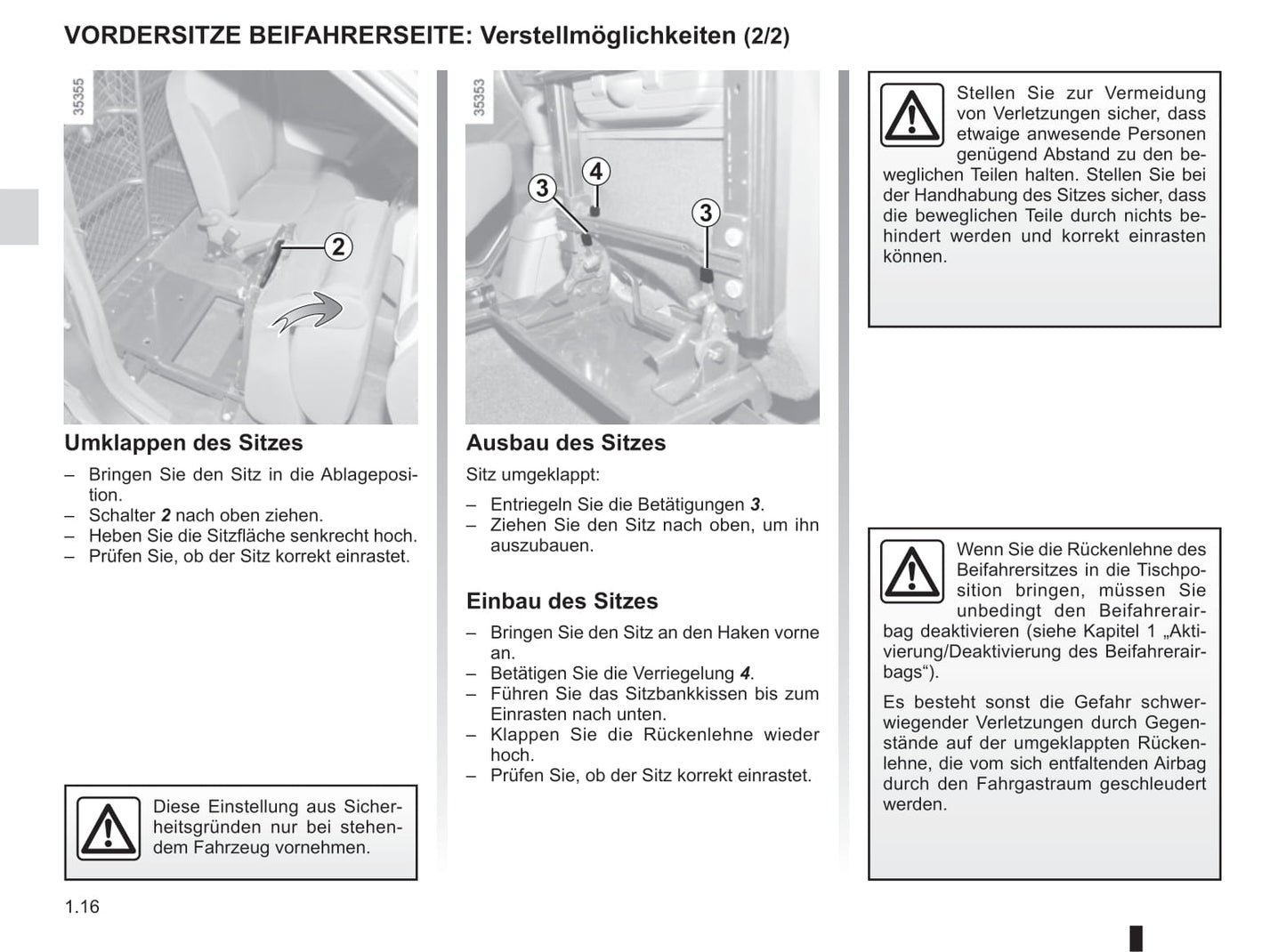 2015-2016 Dacia Dokker Van Owner's Manual | German