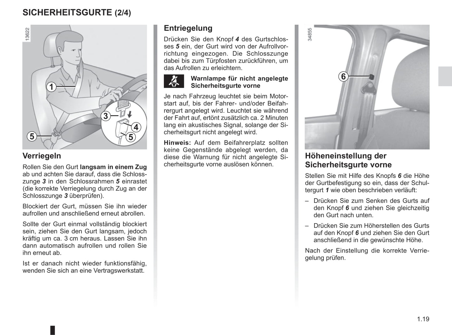 2015-2016 Dacia Dokker Van Owner's Manual | German