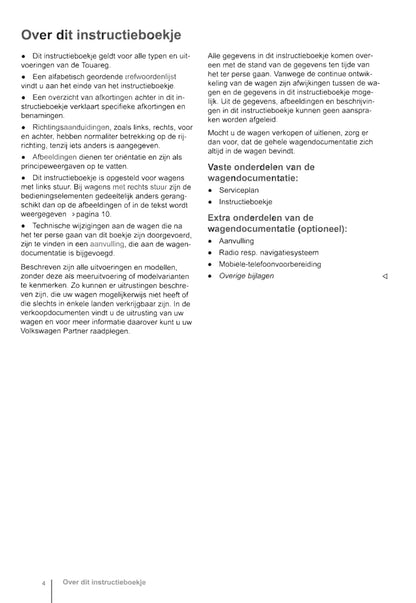 2010-2014 Volkswagen Touareg Owner's Manual | Dutch