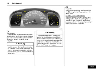 2006-2007 Opel Agila Owner's Manual | German