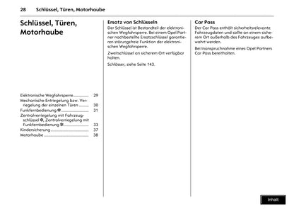 2006-2007 Opel Agila Owner's Manual | German