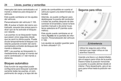 2016 Opel Mokka Owner's Manual | Spanish