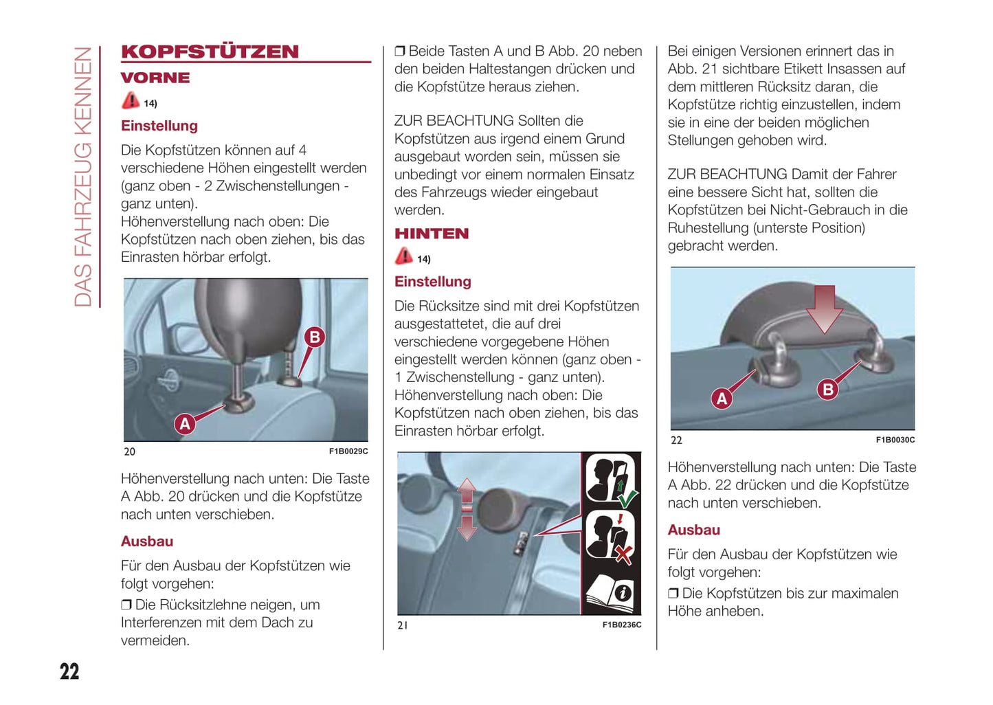 2015-2018 Fiat 500X Manuel du propriétaire | Allemand