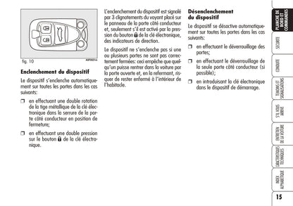2008-2011 Alfa Romeo Brera Owner's Manual | French
