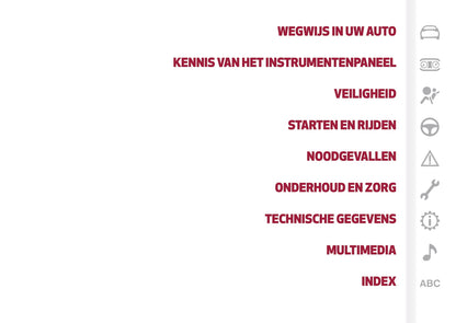 2016-2020 Alfa Romeo MiTo Bedienungsanleitung | Niederländisch
