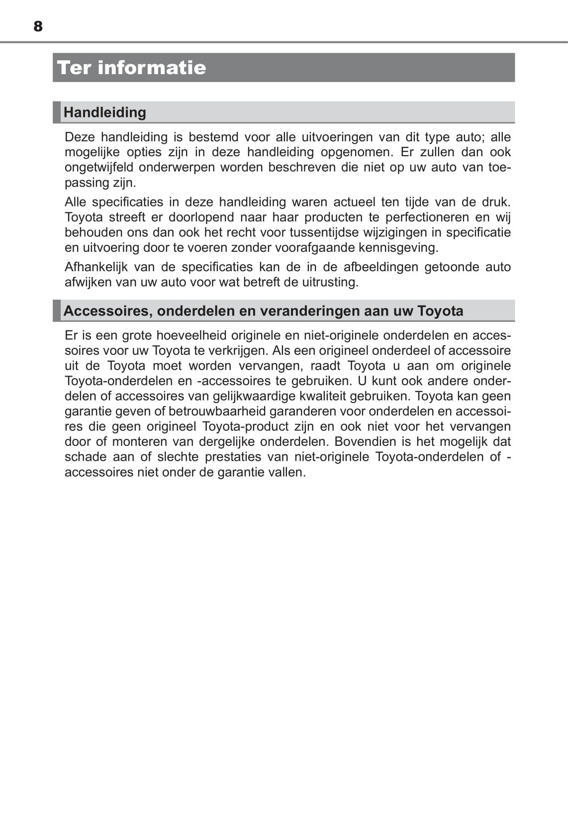 2017-2018 Toyota Auris Gebruikershandleiding | Nederlands
