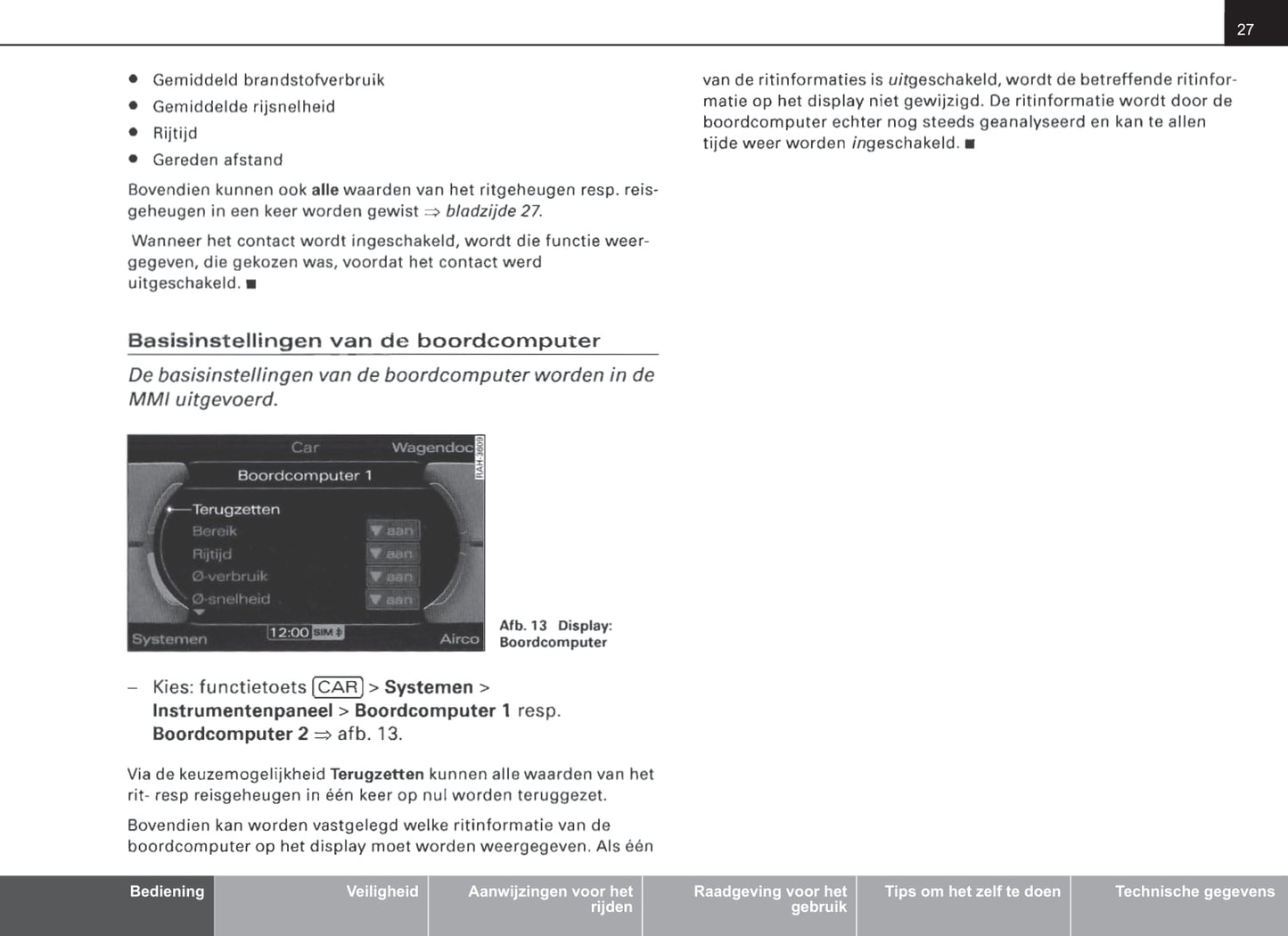 2007-2010 Audi A8 Owner's Manual | Dutch