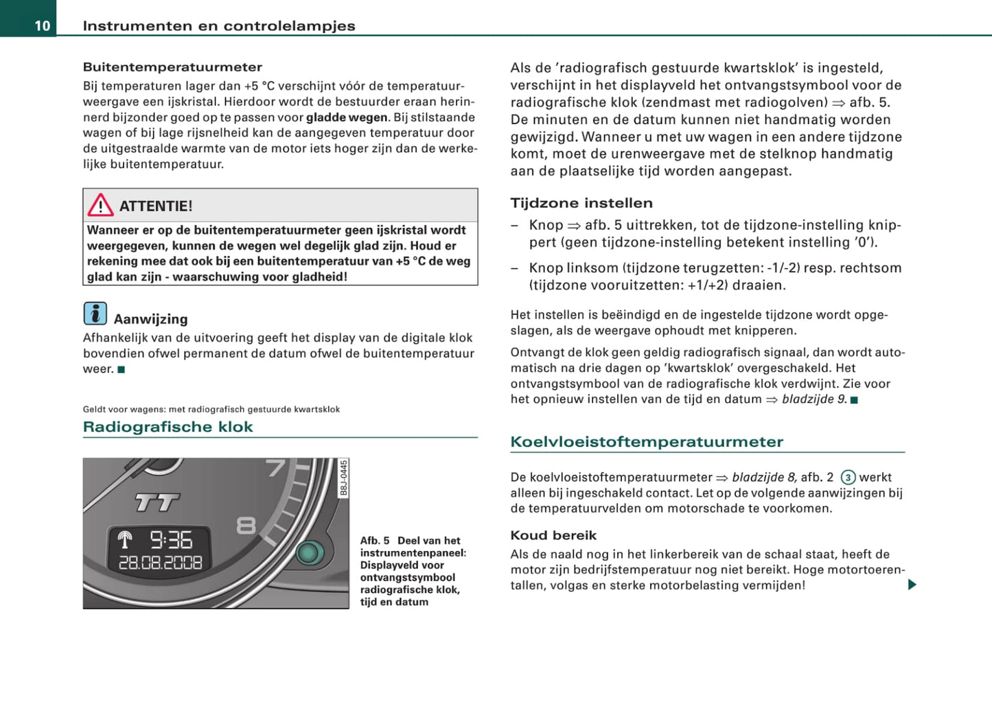 2006-2010 Audi TT Bedienungsanleitung | Niederländisch