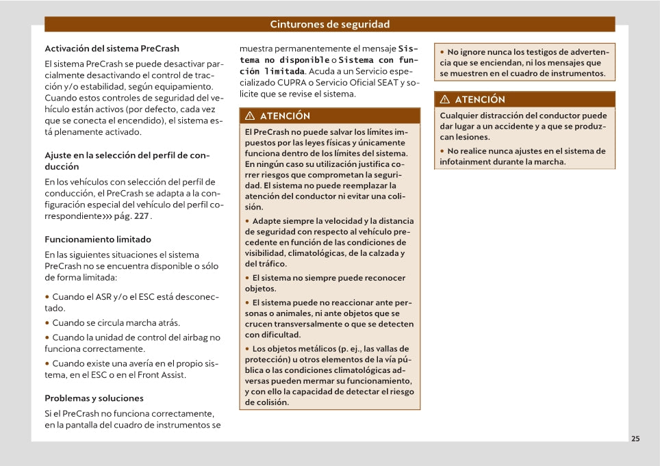 2021-2022 Cupra Ateca Owner's Manual | Spanish