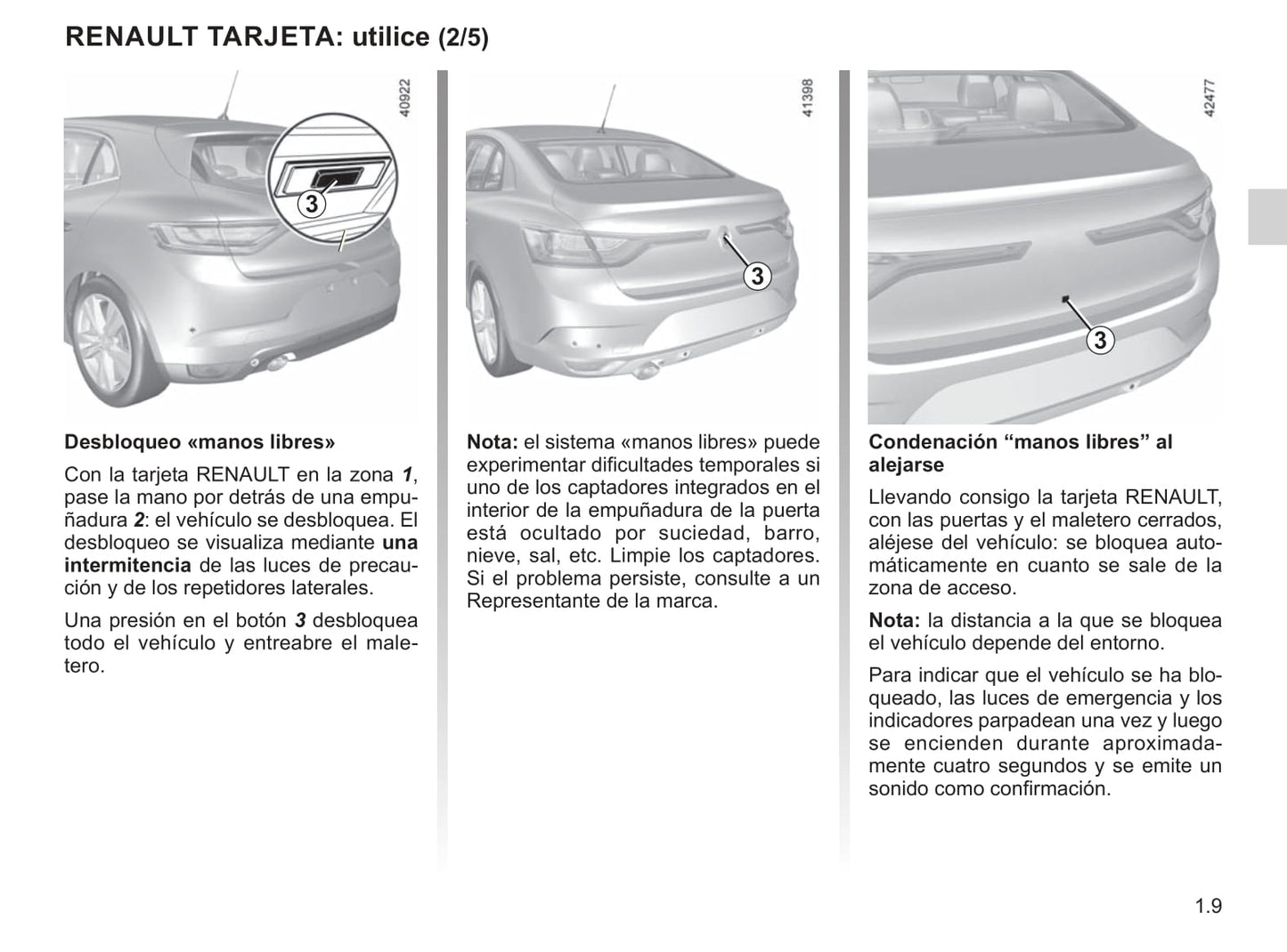 2018-2019 Renault Mégane Owner's Manual | Spanish