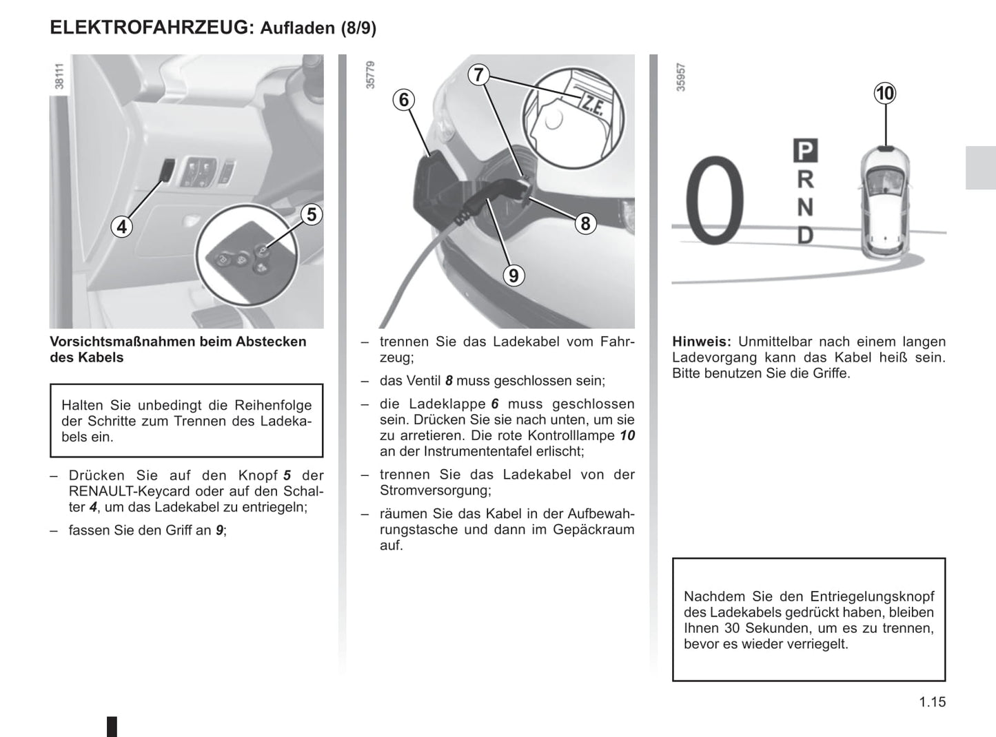 2018-2019 Renault Zoe Owner's Manual | German