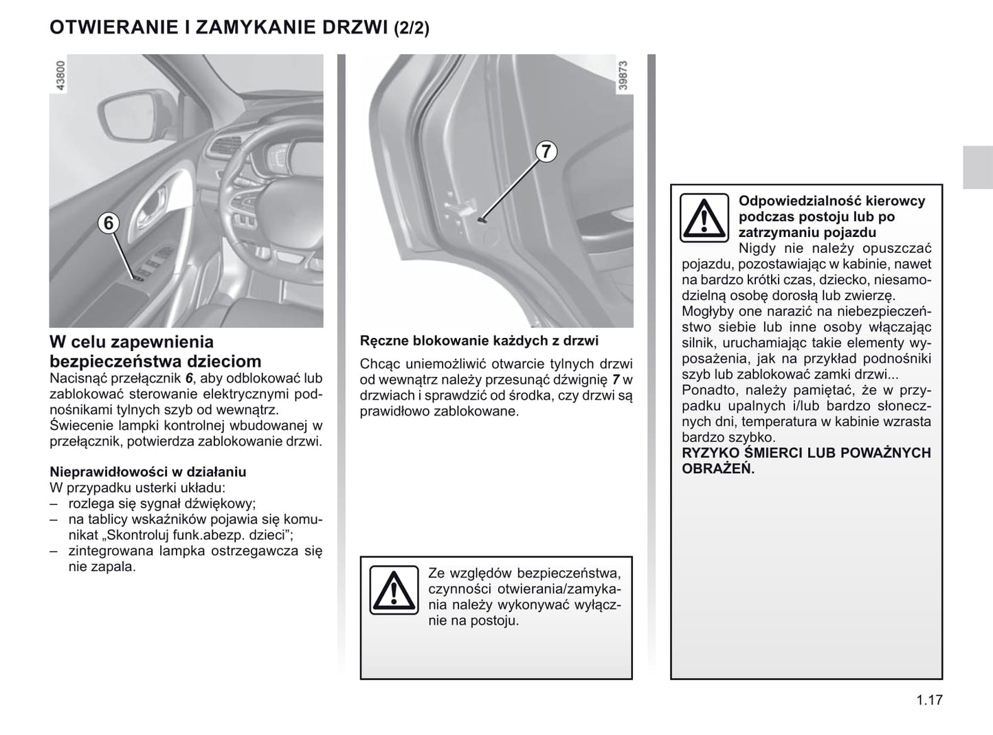 2019-2020 Renault Kadjar Owner's Manual | Polish
