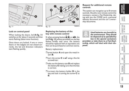 2007-2008 Fiat Bravo Owner's Manual | English