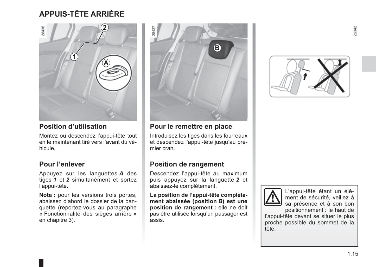 2015-2016 Renault Mégane Owner's Manual | French