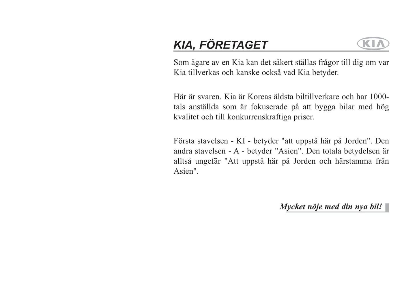 2009-2010 Kia Soul Owner's Manual | Svenska