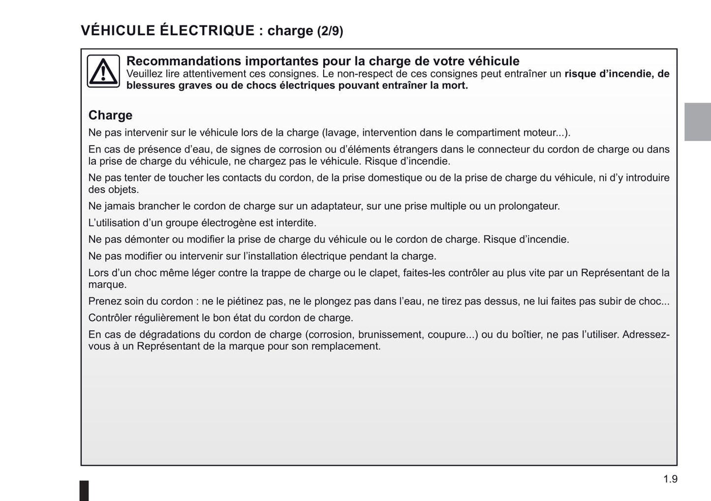 2016-2019 Renault Zoe Manuel du propriétaire | Français