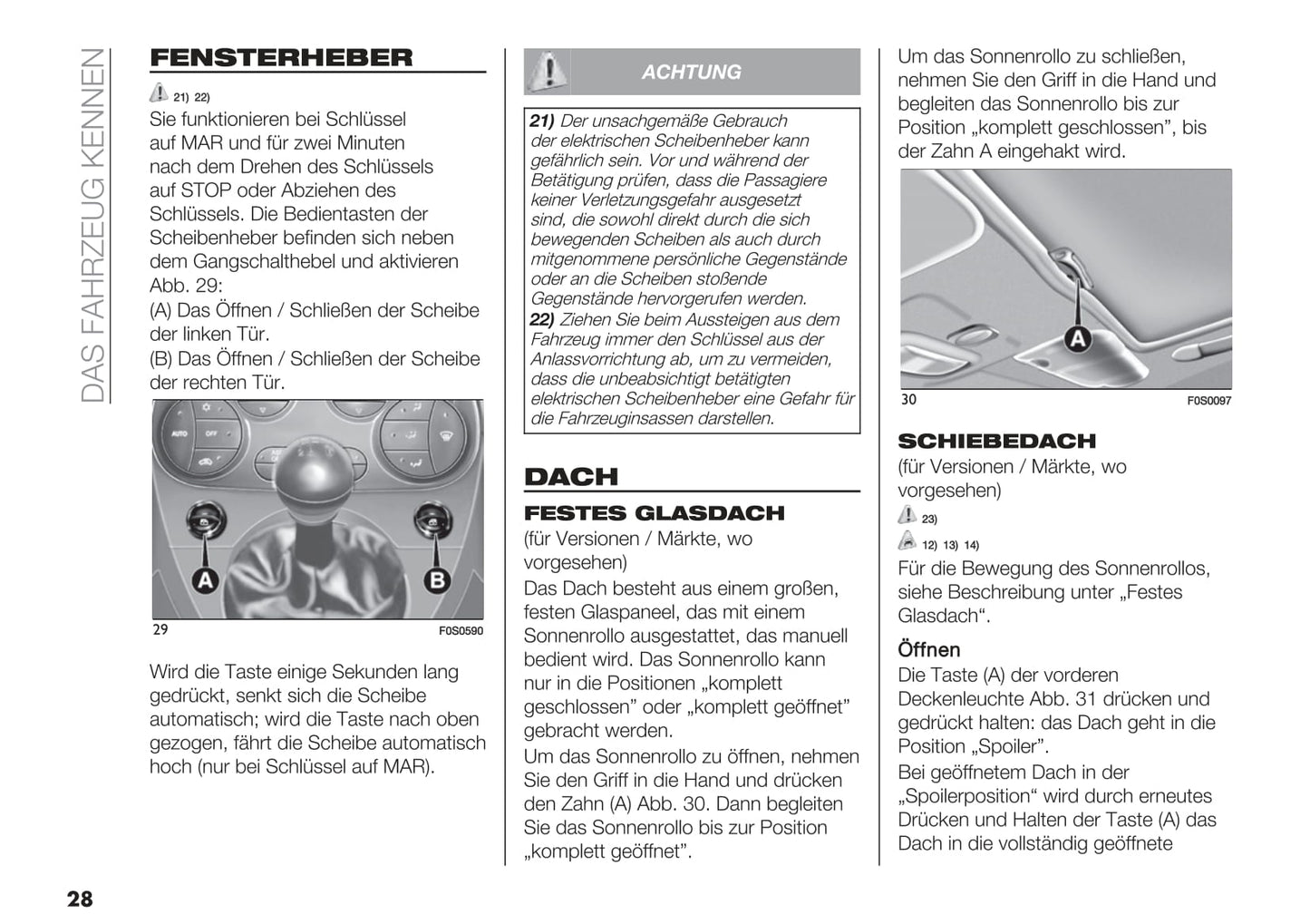 2020-2021 Fiat 500/500C Hybrid Owner's Manual | German