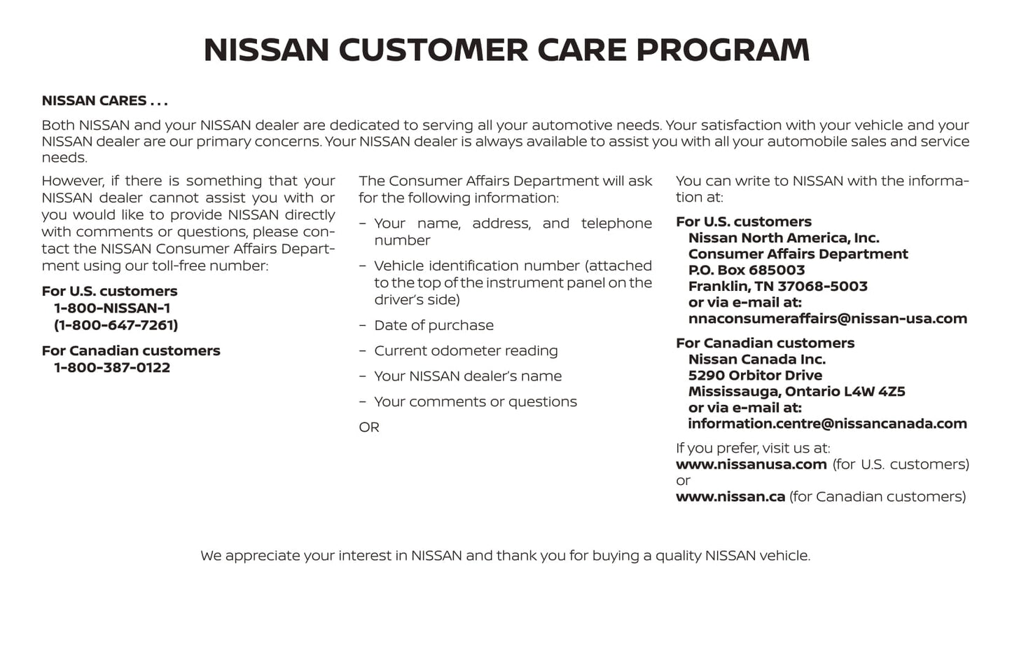 2019 Nissan Pathfinder Bedienungsanleitung | Englisch