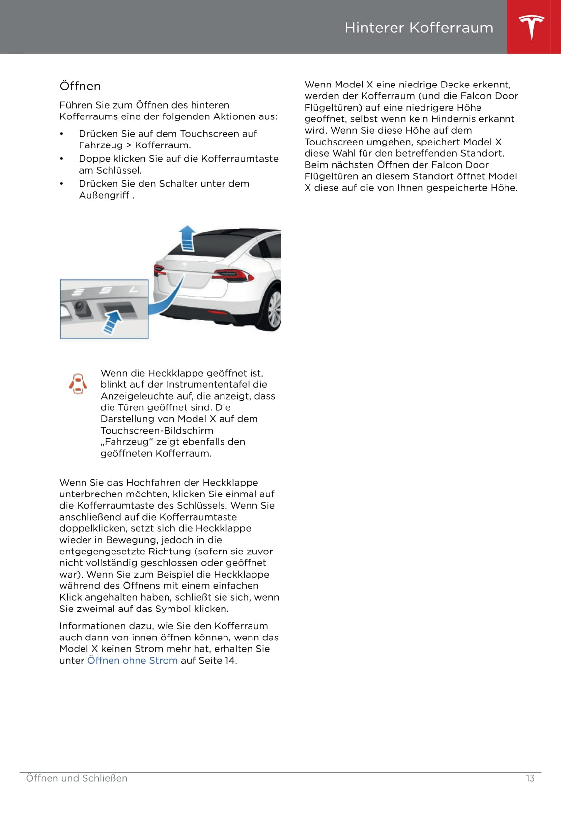 2016-2020 Tesla Model X Gebruikershandleiding | Duits