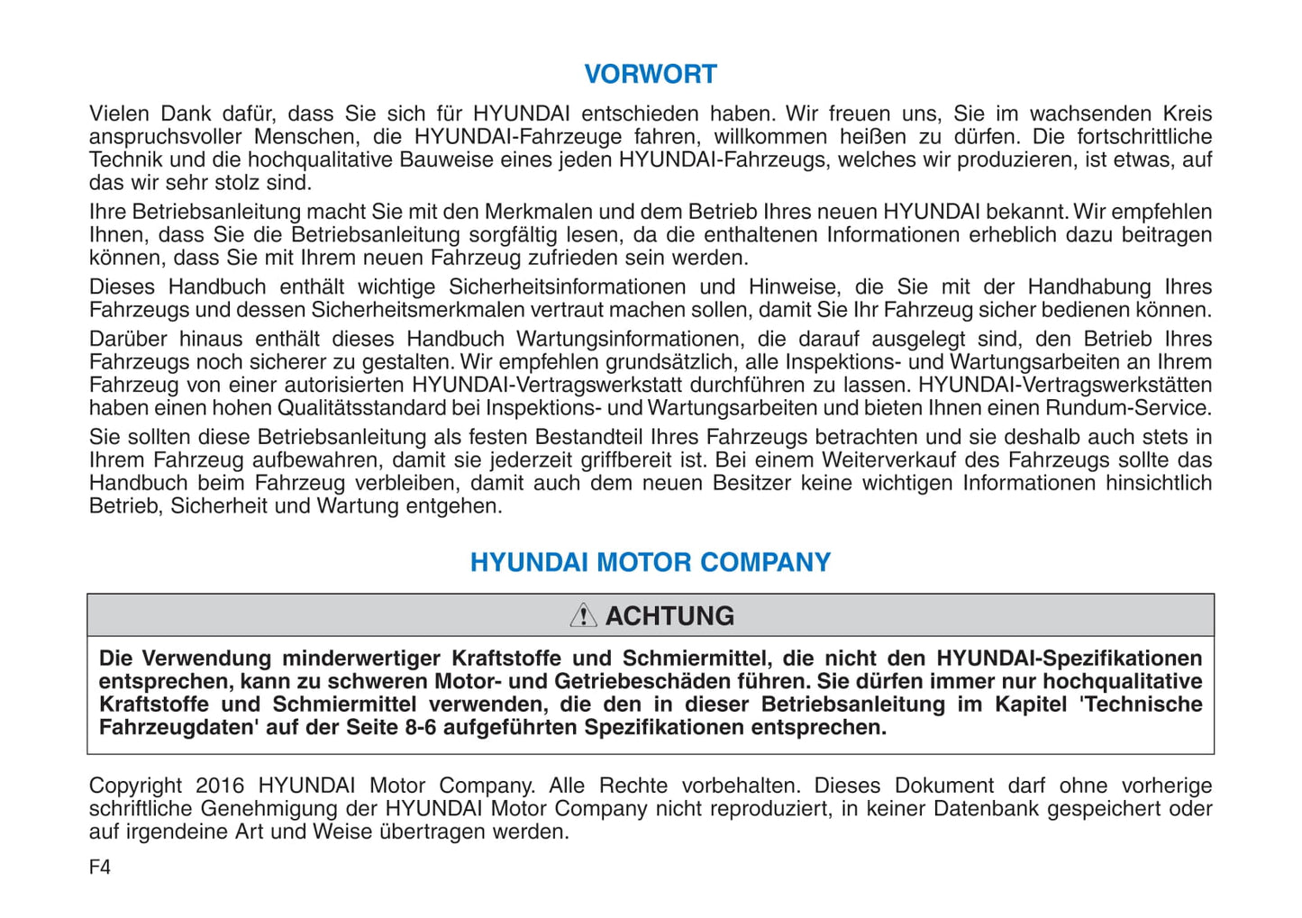 2016-2017 Hyundai Ioniq Hybrid Owner's Manual | German