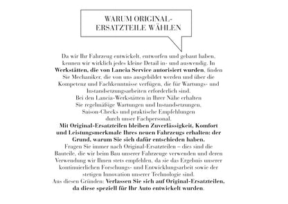 2001-2003 Lancia Ypsilon Owner's Manual | German