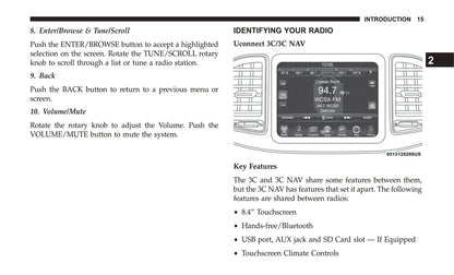 Uconnect 3C / 3C Nav With 8.4 Inch Display Owner's Manual